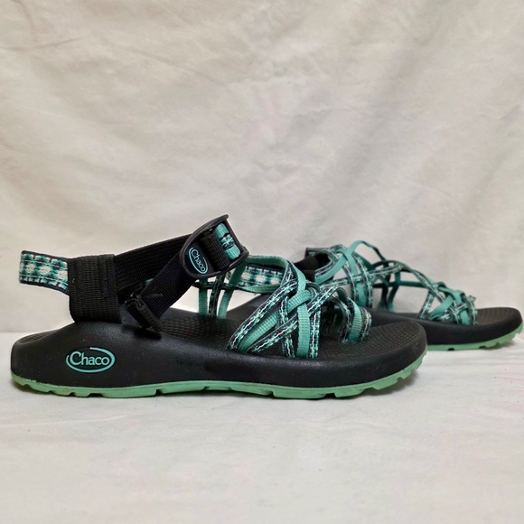 Chaco Shoes - Chaco Z/Cloud 2 Teal Women's Hiking Sandals Size 7 - Toe Loop
